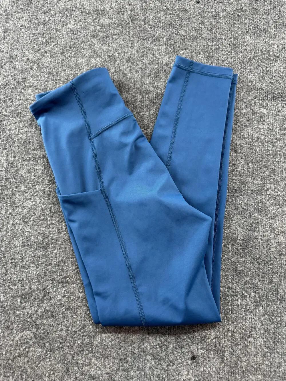 Tek Gear Leggings Womens Small Blue High Rise Ankle Pockets Yoga Gym